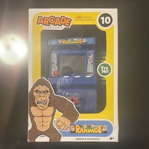 Arcade  classics Rampage hand held arcade game NIB